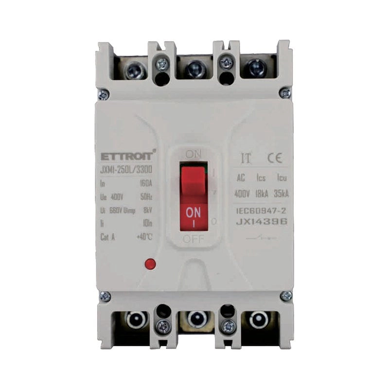 MCCB Interruttori Scatolati Magnetotermici 3P 22kA 160A AC 400V IP20 IEC60947-2