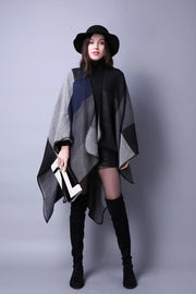Sciarpa in cashmere con motivo a rombi geometrici