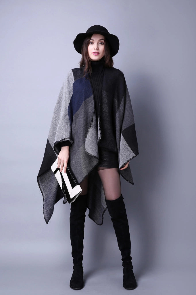 Sciarpa in cashmere con motivo a rombi geometrici