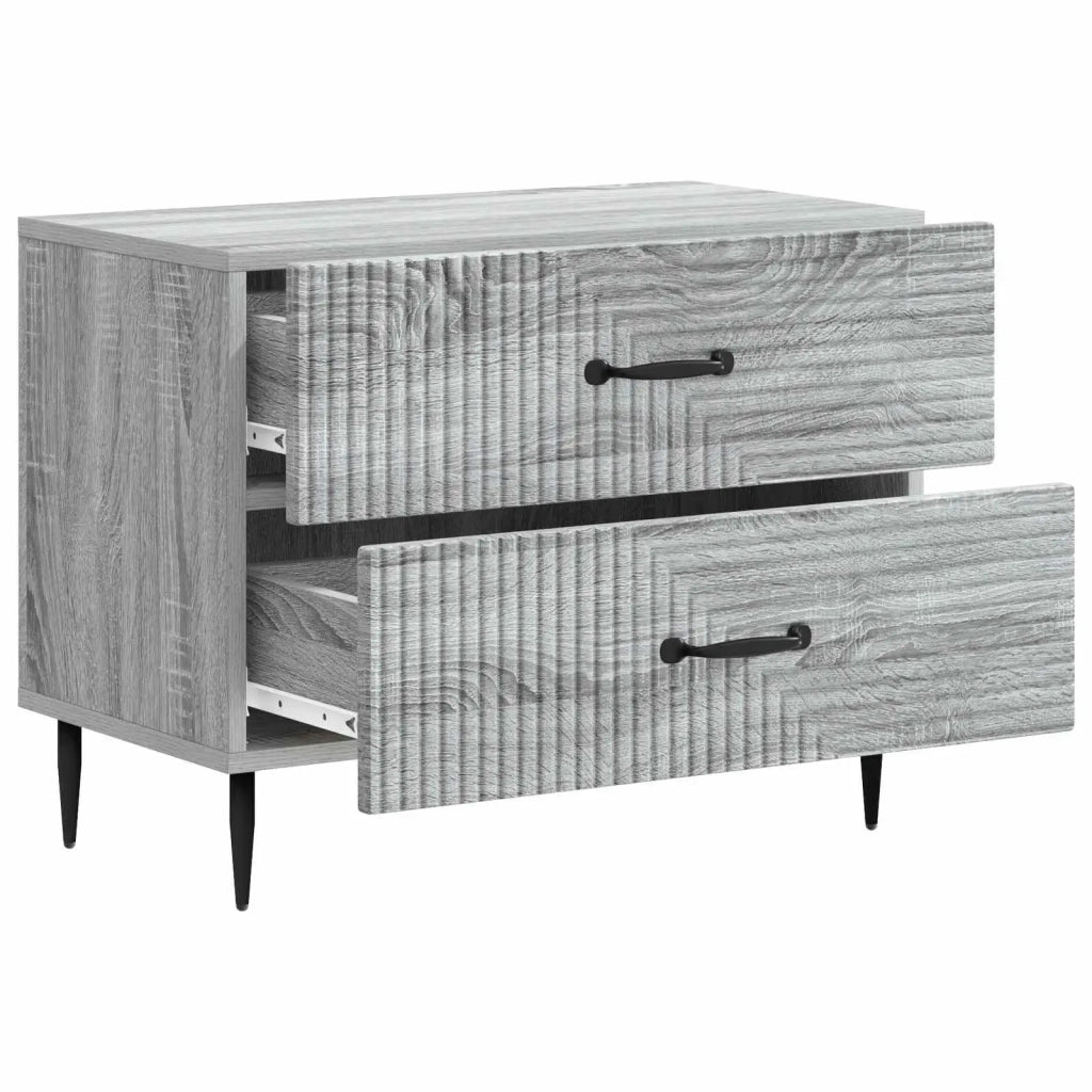 Armadio da Notte con cassetto Grigio Sonoma 62 x 34,5 x 47,5 cm