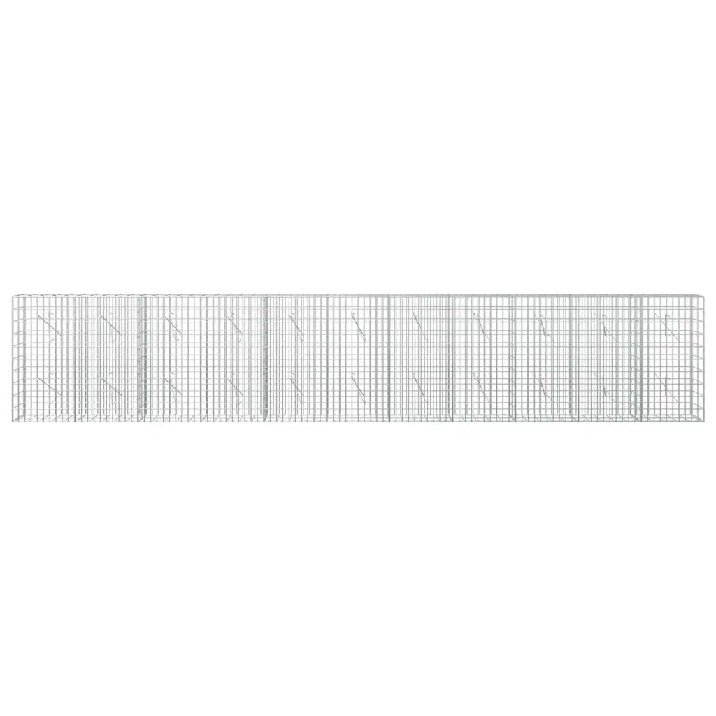 Gabione con Filo da 5 mm e Rete da 5x10 cm 550x10x100 cm 3464453