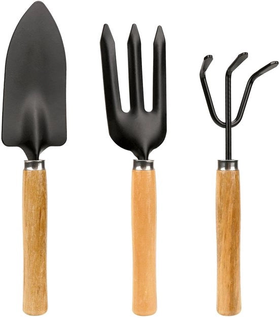 Set di attrezzi da giardino 3 in 1 - Manico compattibile per giardino e piante