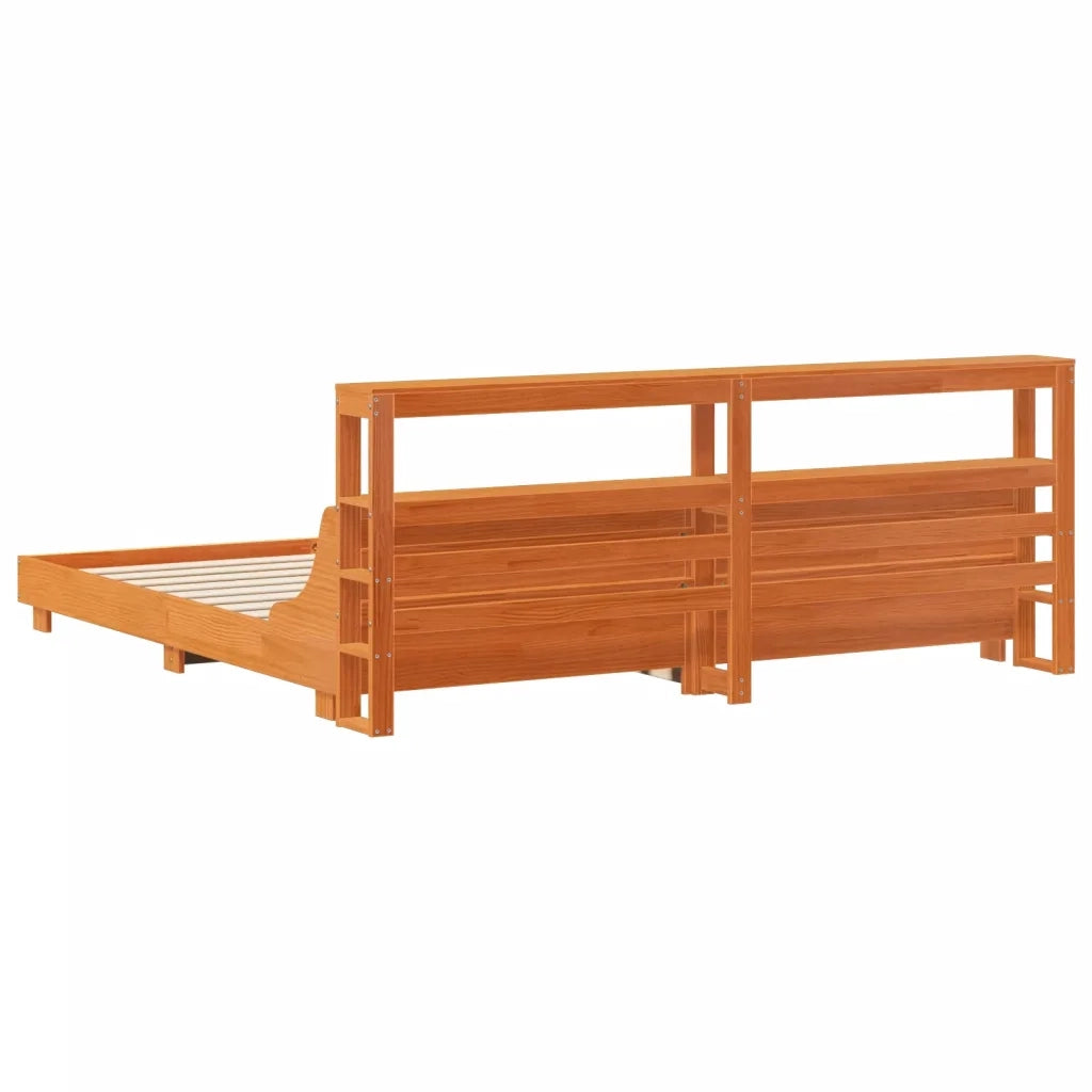 Letto senza Materasso Marrone Cera 180x200 cm in Legno di Pino 3306413