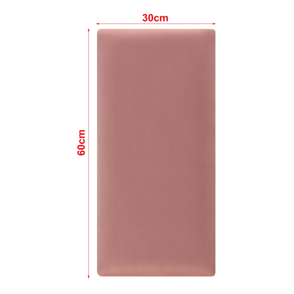 Set Carpino di 3 Pannelli Murali Imbottiti Rivestiti in Tessuto Velluto Rosa 60x30 cm [neu.haus]