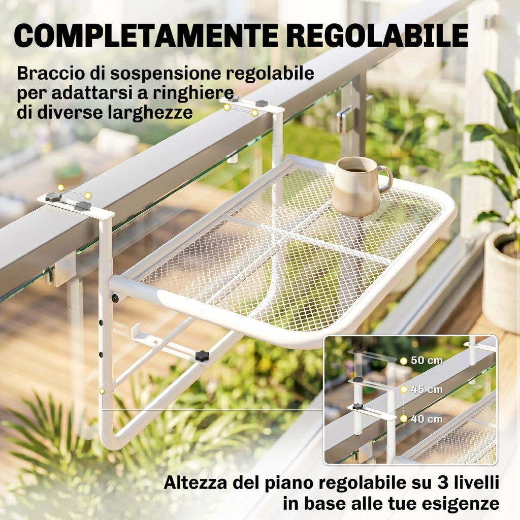 Tavolo da pranzo ¨C zephmum ¨C Bianco, Metallo, 60x56x50 cm