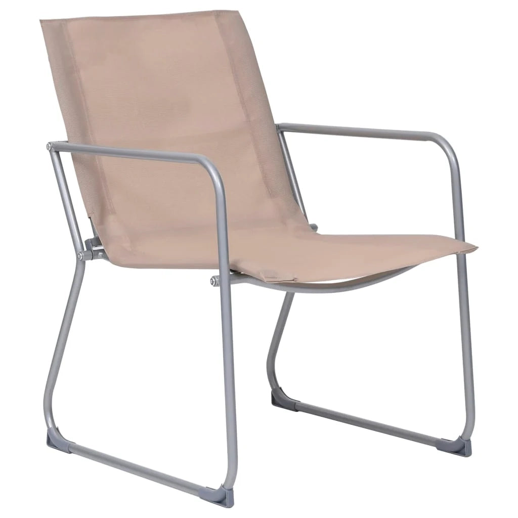 Set di mobili da giardino mobili da esterno set da 4 pezzi tessuto e acciaio tortora 02_0016282