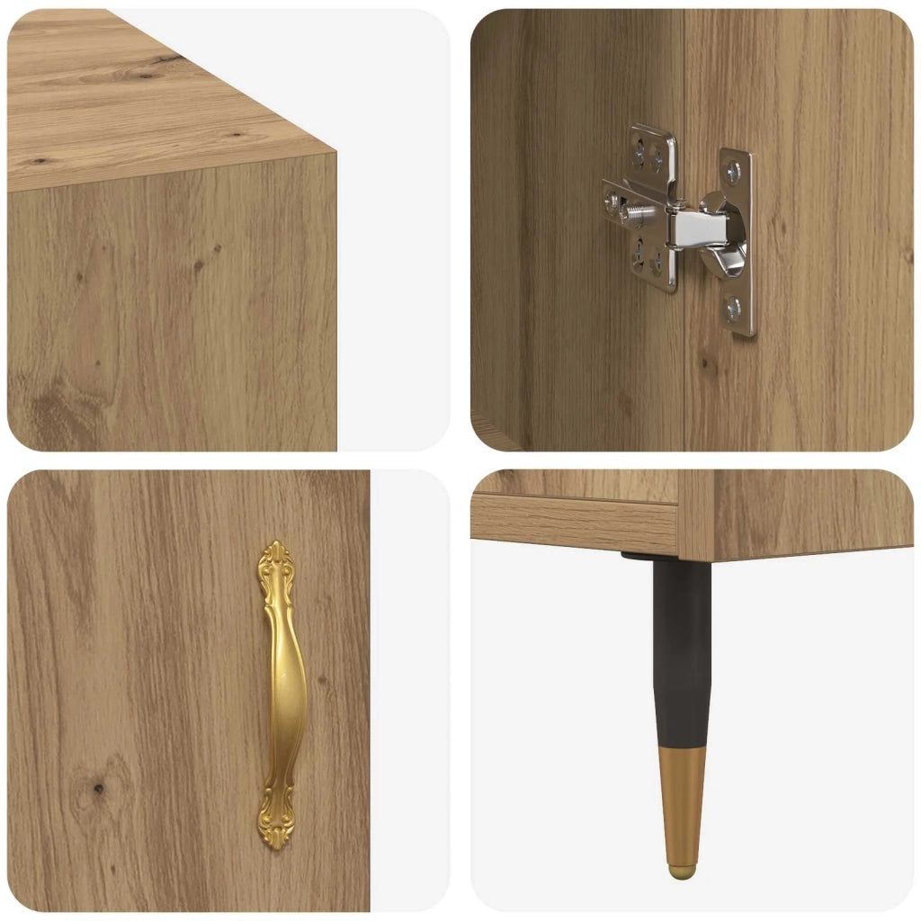Scrivania rovere artigianale 140 x 50 x 75 cm Legno multistrato 879523