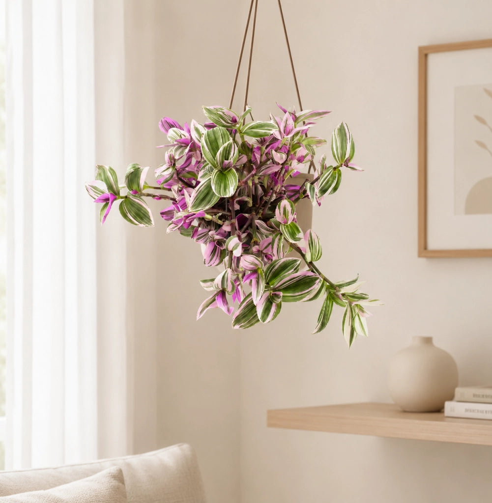 Gardenaria Tradescantia cerinthoides 'Nanouk' basket - Pianta da interno ornamentale Altezza: 40 cm (vaso 23)