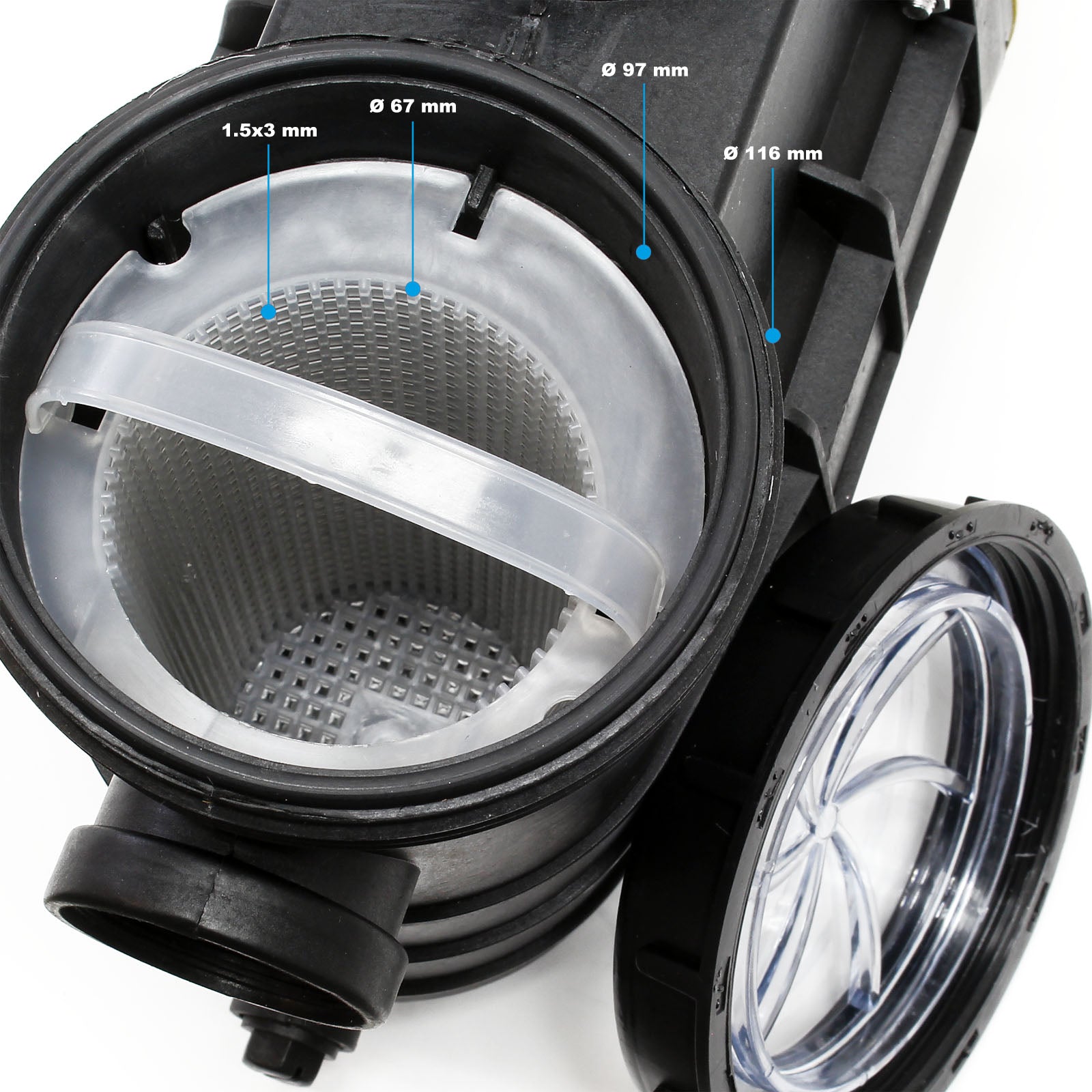 Filtro a sabbia con pompa autoadescante e valvola a 5 posizioni HZS-300, 380W, filtraggio acqua piscina