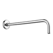 BRACCIO DOCCIA TONDO CURVO IN OTTONE CROMATO MODELLO LUMIA - LUNGHEZZA 20 CM  - AER