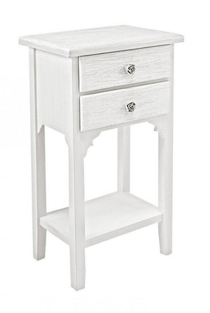 Mobiletto Blanc 2 Cassetti in Legno