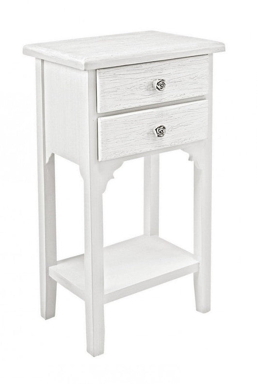 Mobiletto Blanc 2 Cassetti in Legno