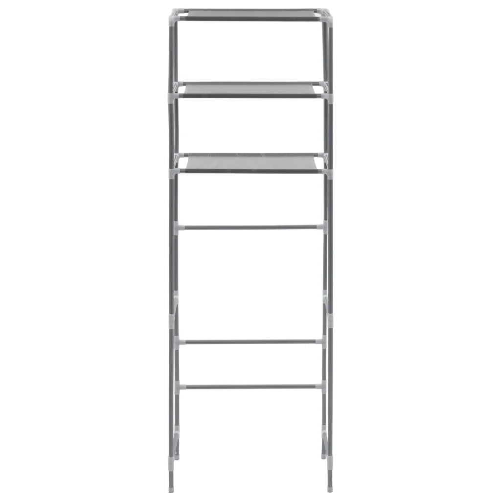 Portaoggetti per WC a 3 ripiani 53 x 28 x 169 cm Argento 02_0005465