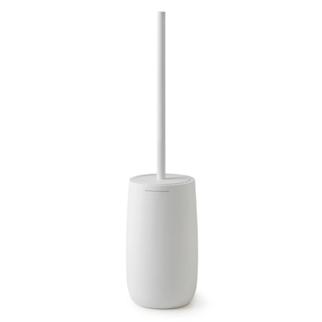 PORTA SCOPINO WC DA APPOGGIO IN RESINA BIANCA MODELLO KIRA - DIM. CM (LXPXH): 10,4X10,4X41,3 - BIANCO MATTO  - GDY