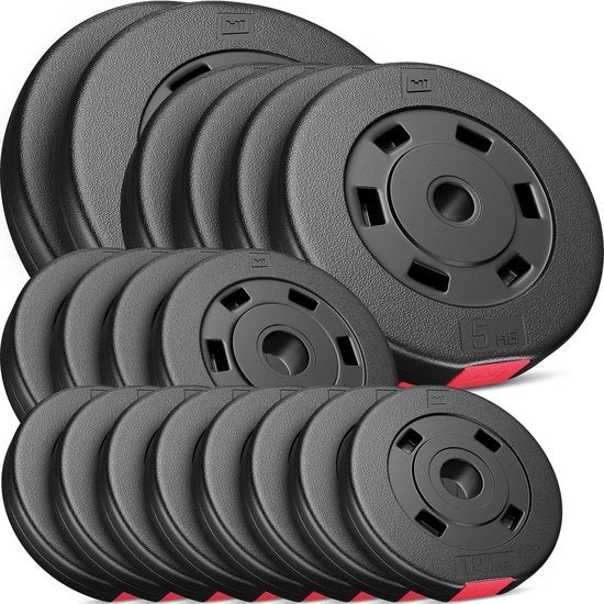 Set di pesi in plastica per allenamento in casa - 60 kg - Halterschijven