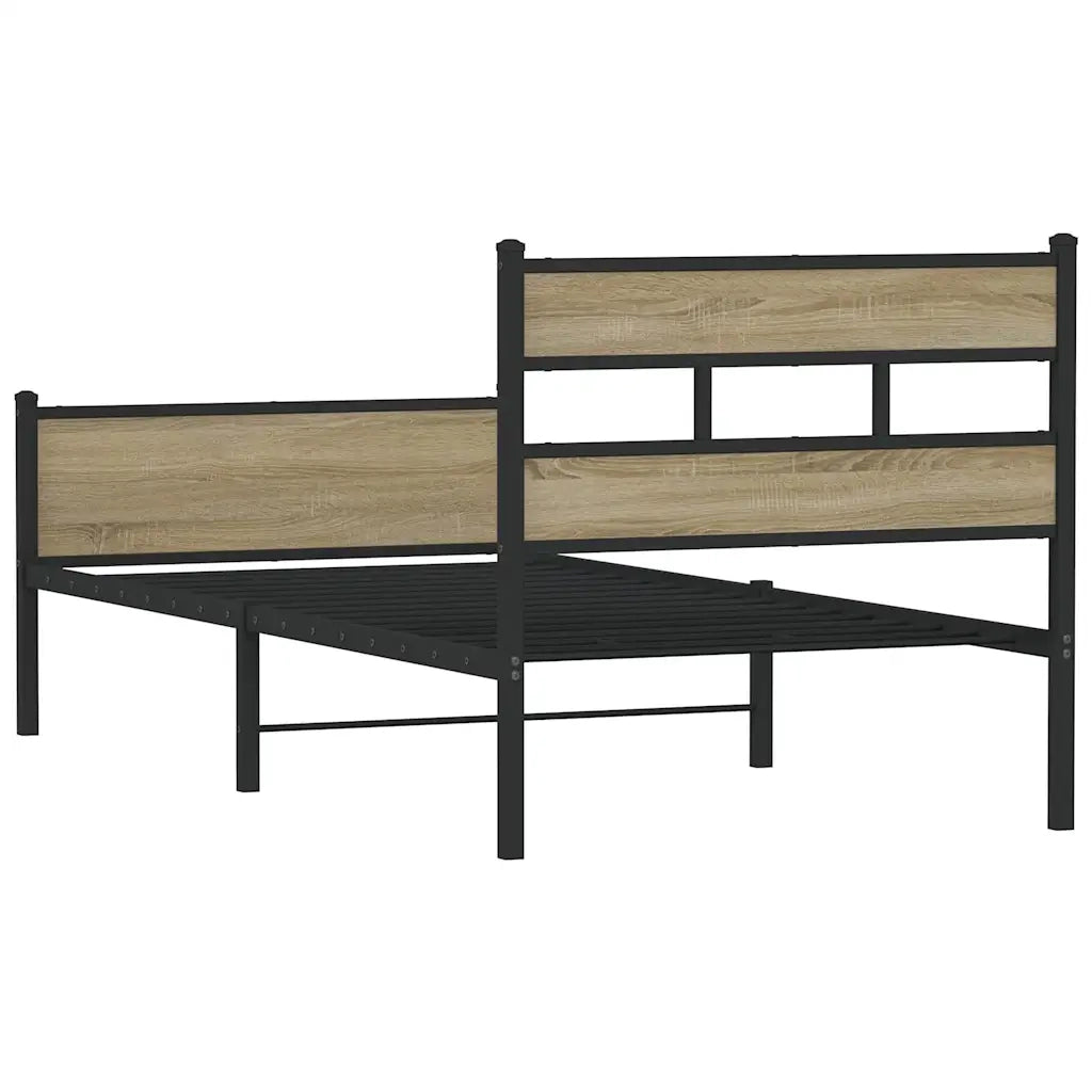 vidaXL Giroletto senza Materasso Rovere Sonoma 90x200 cm in Truciolato