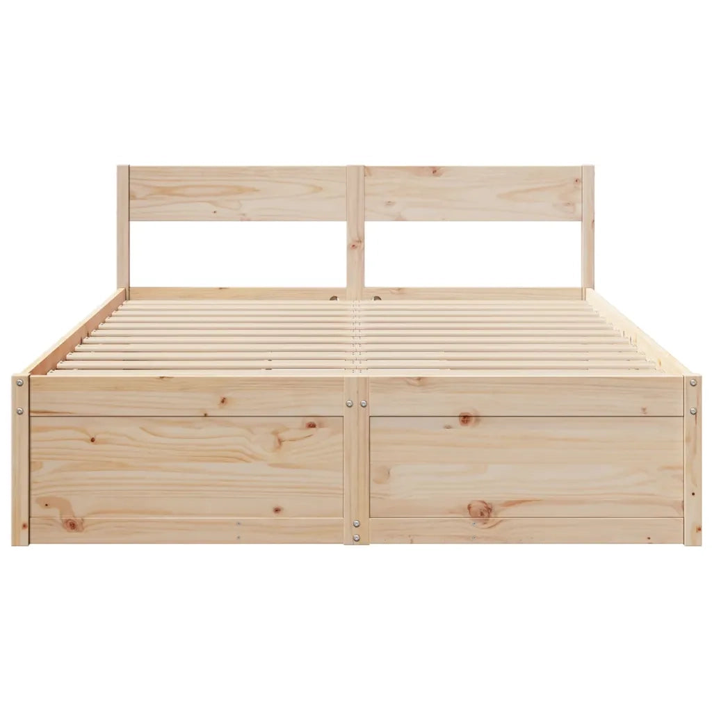 Letto senza Materasso 160x200 cm in Legno Massello di Pino 3282342