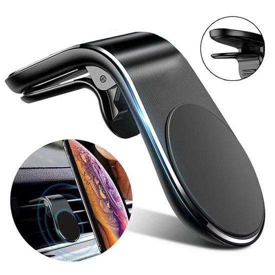 Sostegno per telefono, sostegno magnetico per telefono per l'auto, houder magnetica per navigazione cellulare, supporto per telefono 360° regolabile, clip-on sicuro per sostegno del telefono per l'aria condizionata durante la guida.