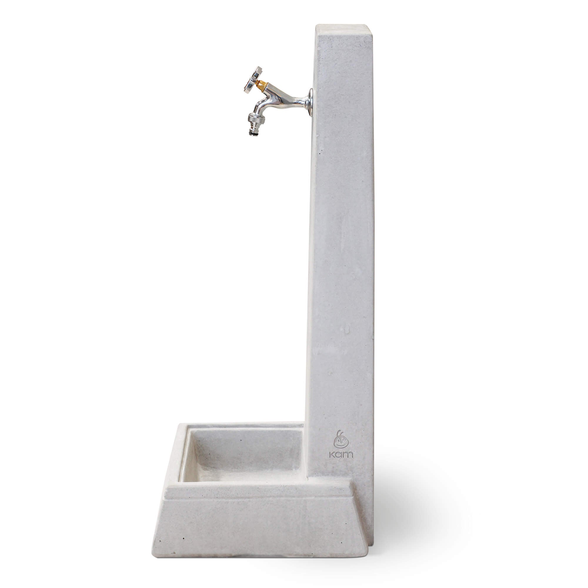 Fontana da Giardino Senza Rubinetto in Cemento Granulato di Marmo Oslo Grigio