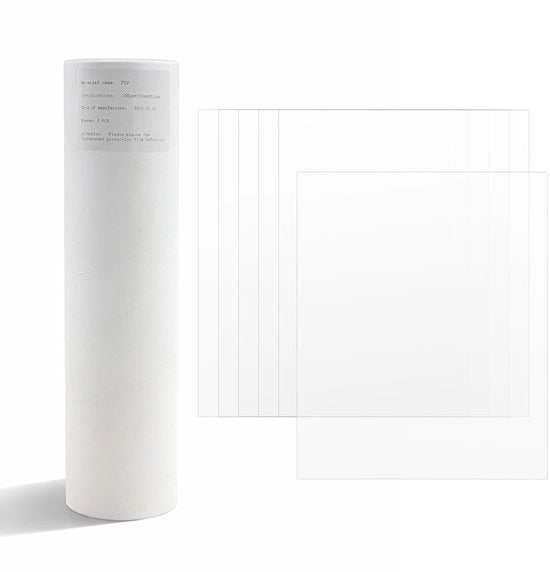 Pellicola di Rilascio 0,15 mm - 6 pezzi - Alta Transparenza alla Luce - Elevate Prestazioni di Separazione - Compatibile con Stampanti 3D LCD/MSLA - Densità Regolare della Matrice - Pellicola FEP