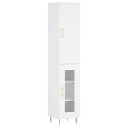 Buffet credenza cassettiera mobiletto mobile contenitore organizer cucina soggiorno salotto alto 34,5 x 34 x 180 cm legno ingegnerizzato bianco 02_0032328