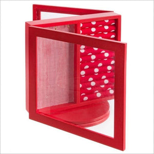 Porta Gioielli Stand Rosso 23x25.5H cm in Legno