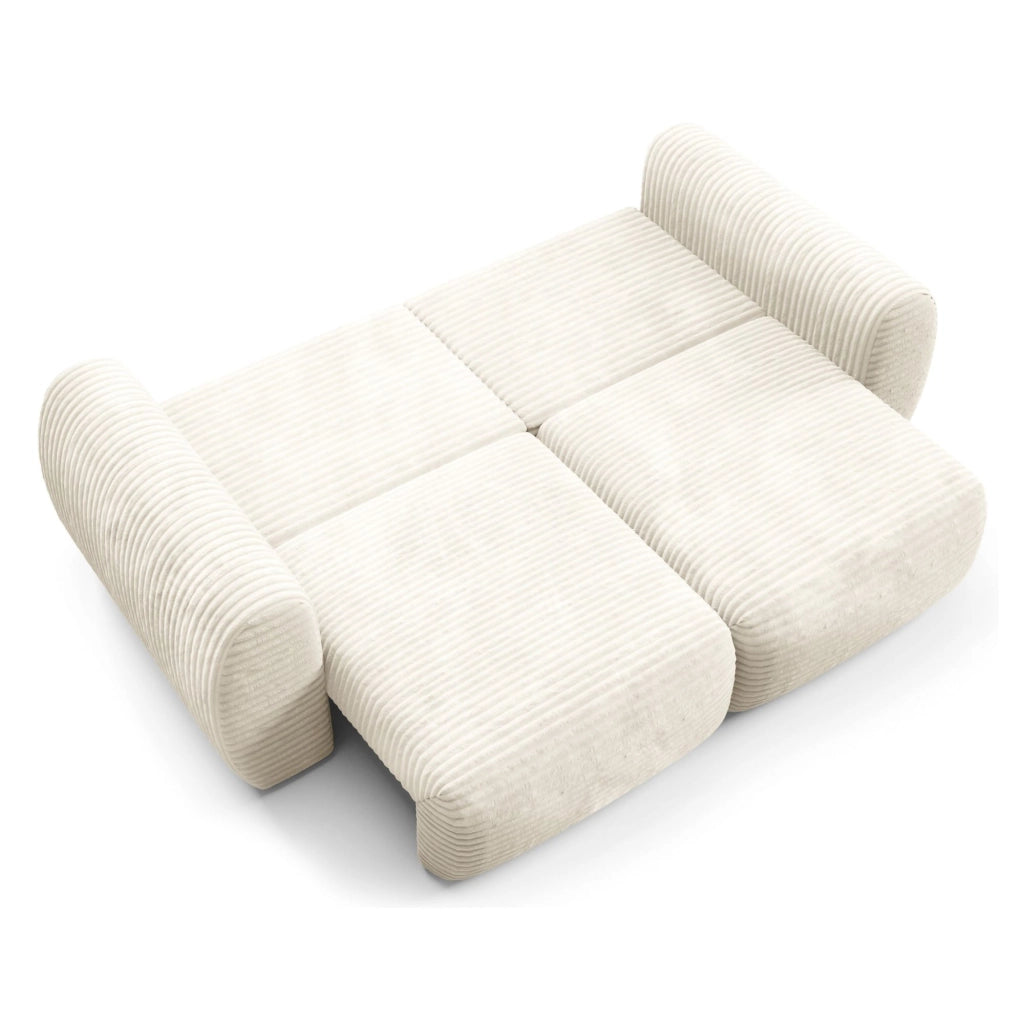 Golgi, Divano Letto 2 Posti Contenitore, 266x121 cm Bianco Crema