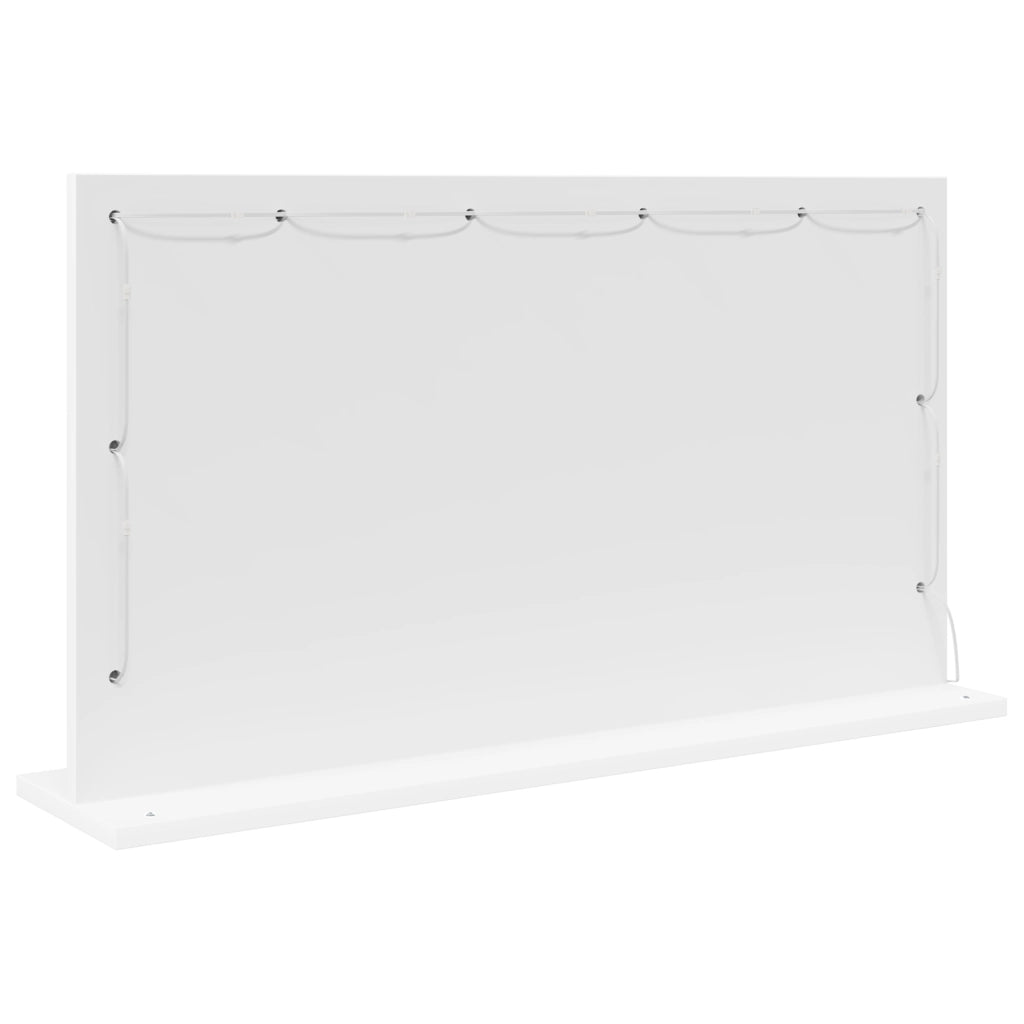 Specchio da Toeletta con Luci LED Bianco 80x45x18 cm