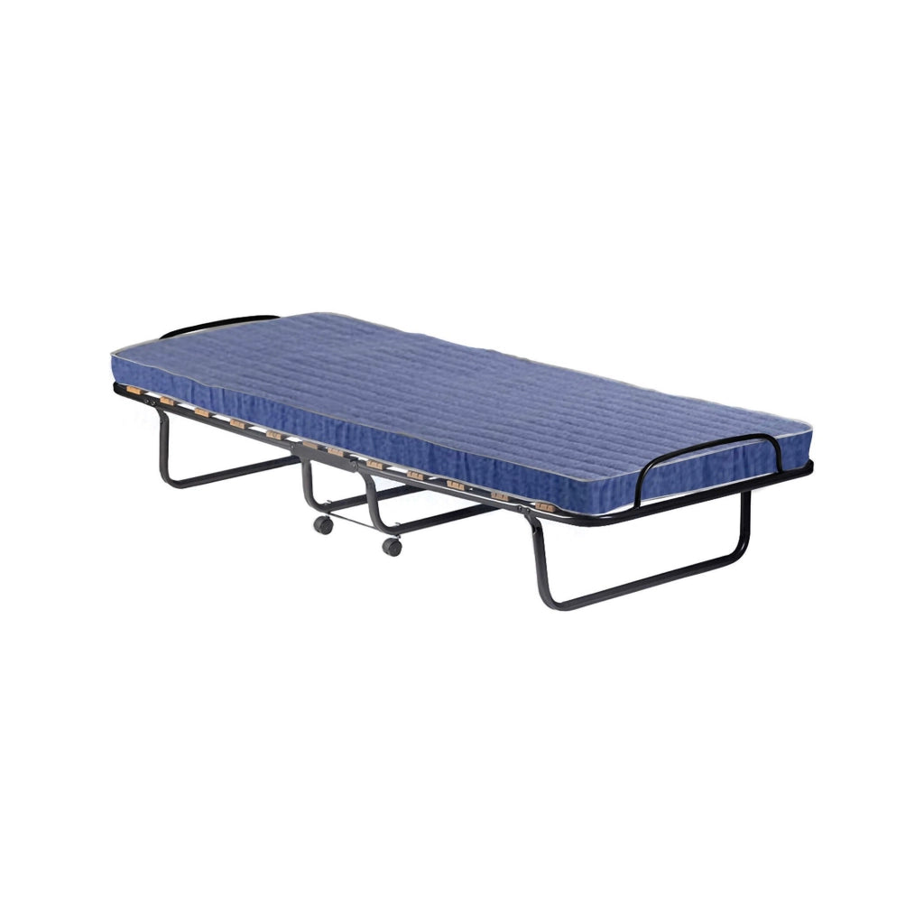 Letto pieghevole salvaspazio Citrino, Brandina con rete a doghe, Lettino singolo, 100% Made in Italy, 80x200h40 cm, materasso memory incluso