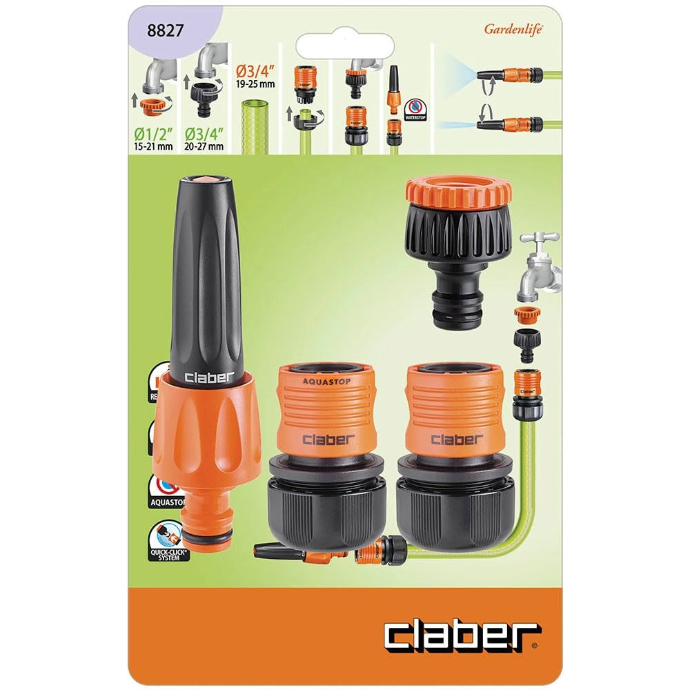 Lancia Dritta con Starter Kit Ø 3 mm 4? in Blister 8827 Claber