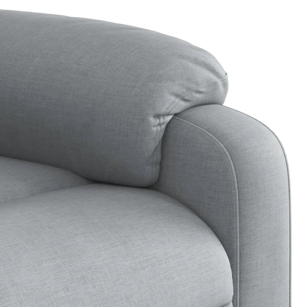 Divano Sedia-Poltrona Reclinabile in Tessuto Grigio Chiaro 872289