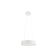 Lampada a Sospensione TOT LED 40W Dimmerabile e Smart Tuya, Temperatura Colore Regolabile 2600K-4000K, Design Circolare Bianco Opaco, Versatile