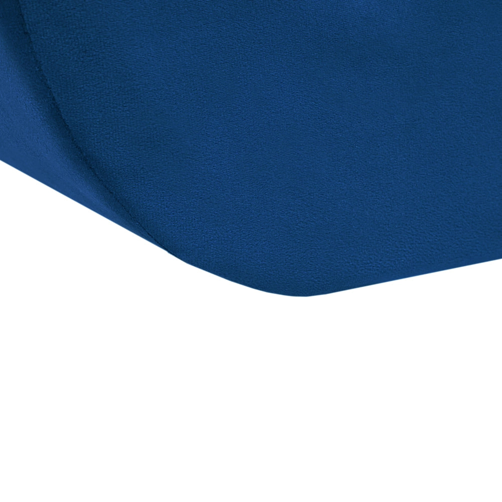 Pouf imbottito in velluto a forma di S blu soggiorno stile moderno