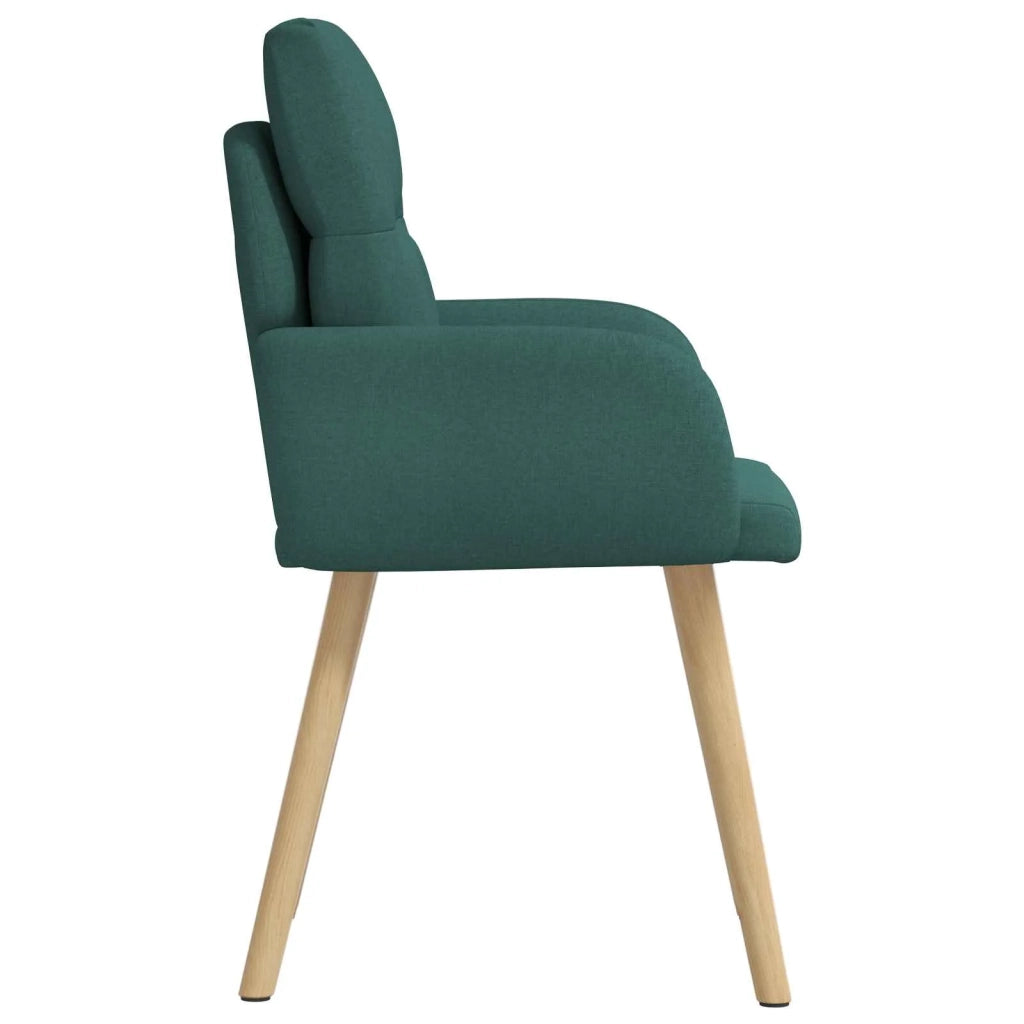 Sedie da pranzo 4 pz Tessuto Verde Scuro 60 x 56 x 96 cm 3428361
