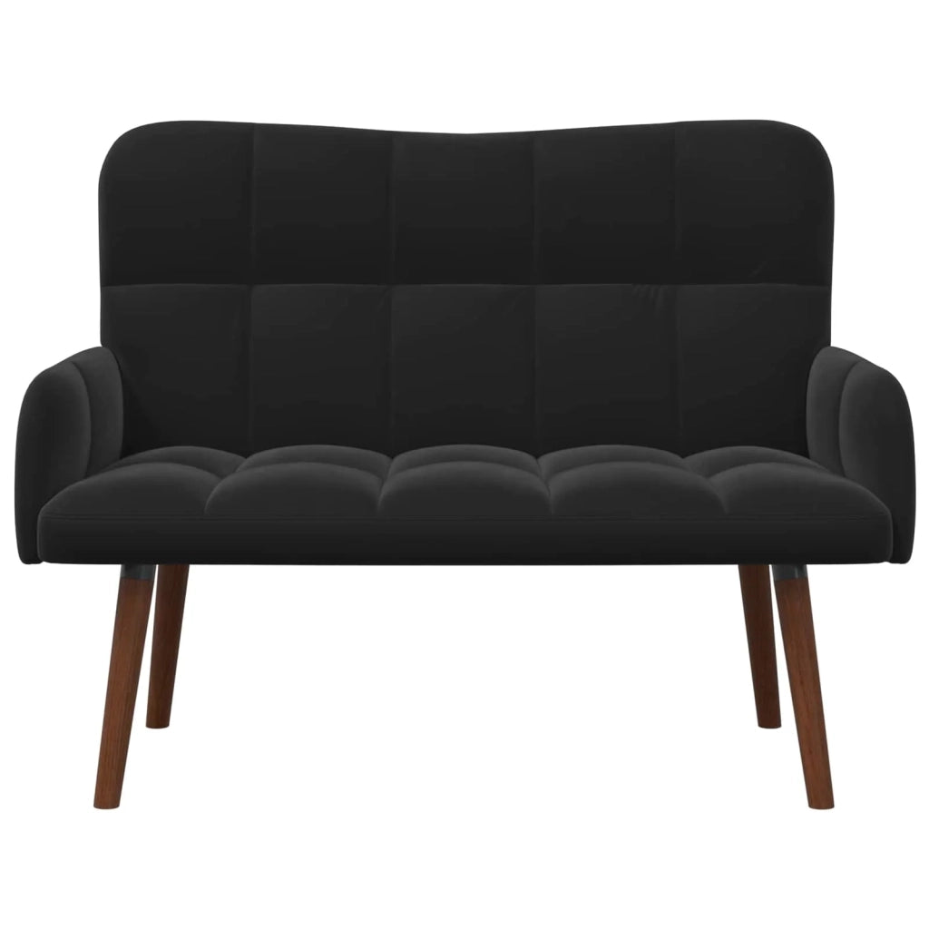 Divano | Divano da soggiorno | Sofa a Due Posti Nero 115 x 61 x 87 cm Velluto