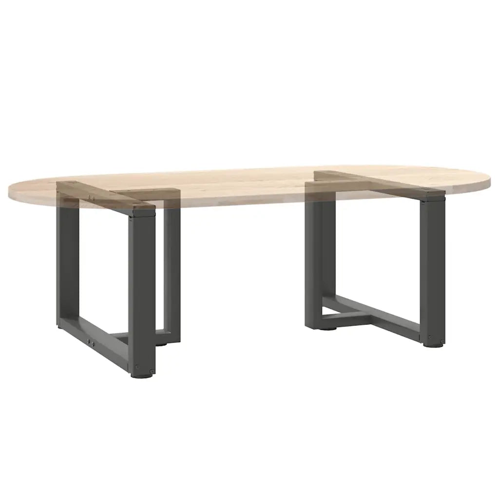 Gambe per Tavolino da Caff¨¨ a Forma di T 2 pz | Piede del tavolo Antracite 70x25x(42-43) cm Acciaio