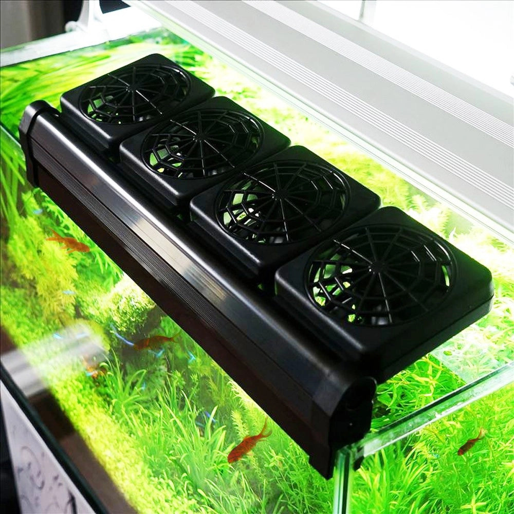 Trade Shop - Ventola Raffreddamento Fs604 Per Acquario 4 Ventole Acqua Acquario Dolce Marino -
