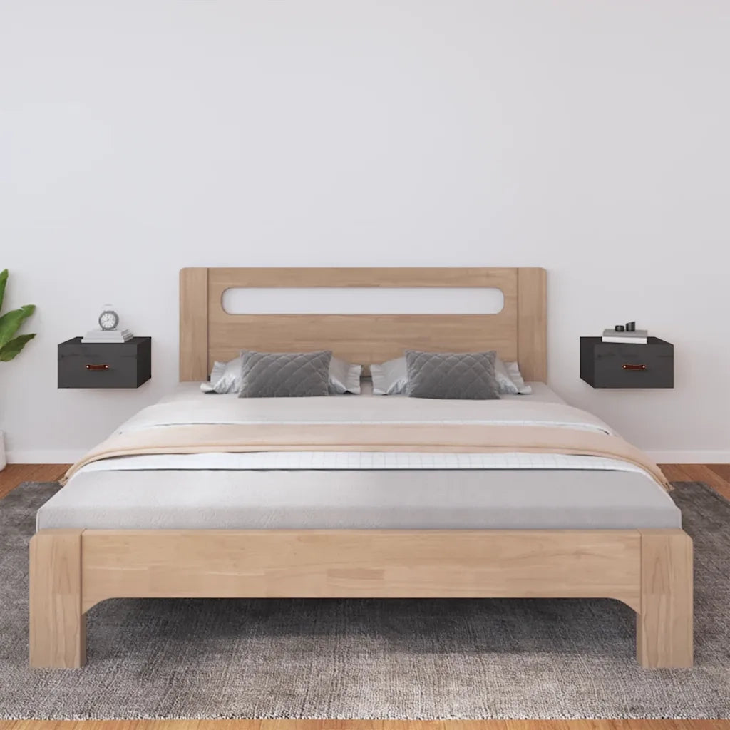 Comodini a Muro 2 pz-Set di 2 Tavolino da notte Grigi 40x29,5x22 cm