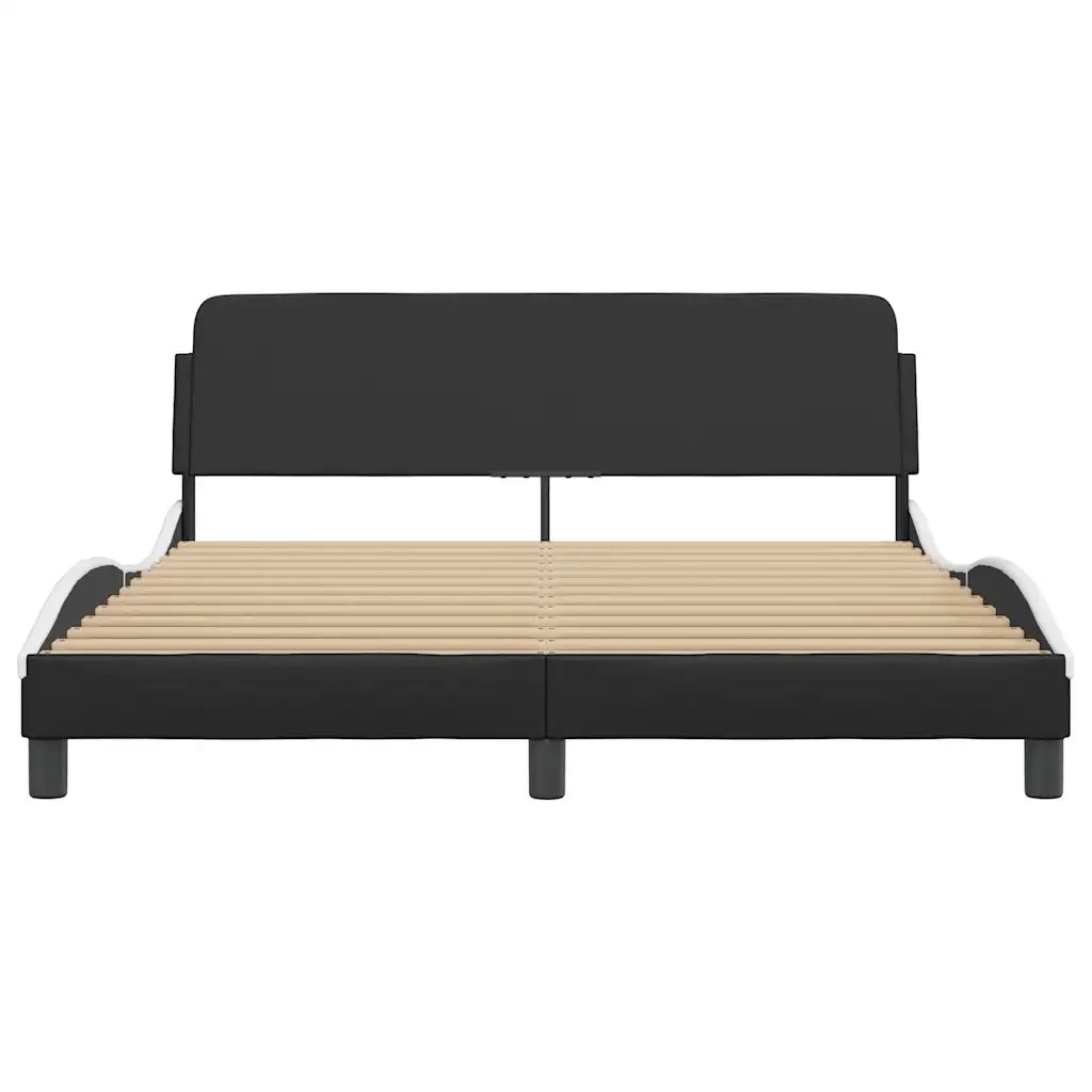 Giroletto Dover Nero e Bianco 160x200 cm in Similpelle 373223