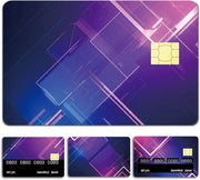 Copricarte Personalizzato a Strisce Colorate per Debitcard - Set da 4 con Decali PVC Resistenti all'Acqua e Rimovibili