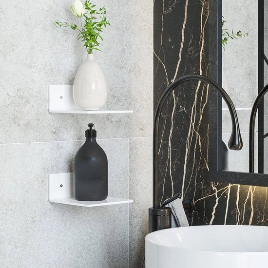 Pannelli per parete 2 pezzi - Design aerodinamico - Acrilico - Impermeabile all'acqua - Risparmio di spazio - Installazione di profilo di facile installazione - Pannello per parete