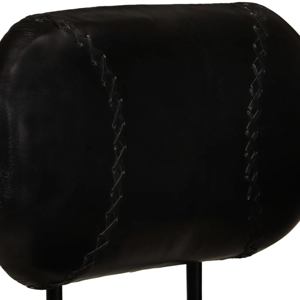 Sgabelli da Bar 2 pz Neri in Vera Pelle di Capra cod mxl 59085