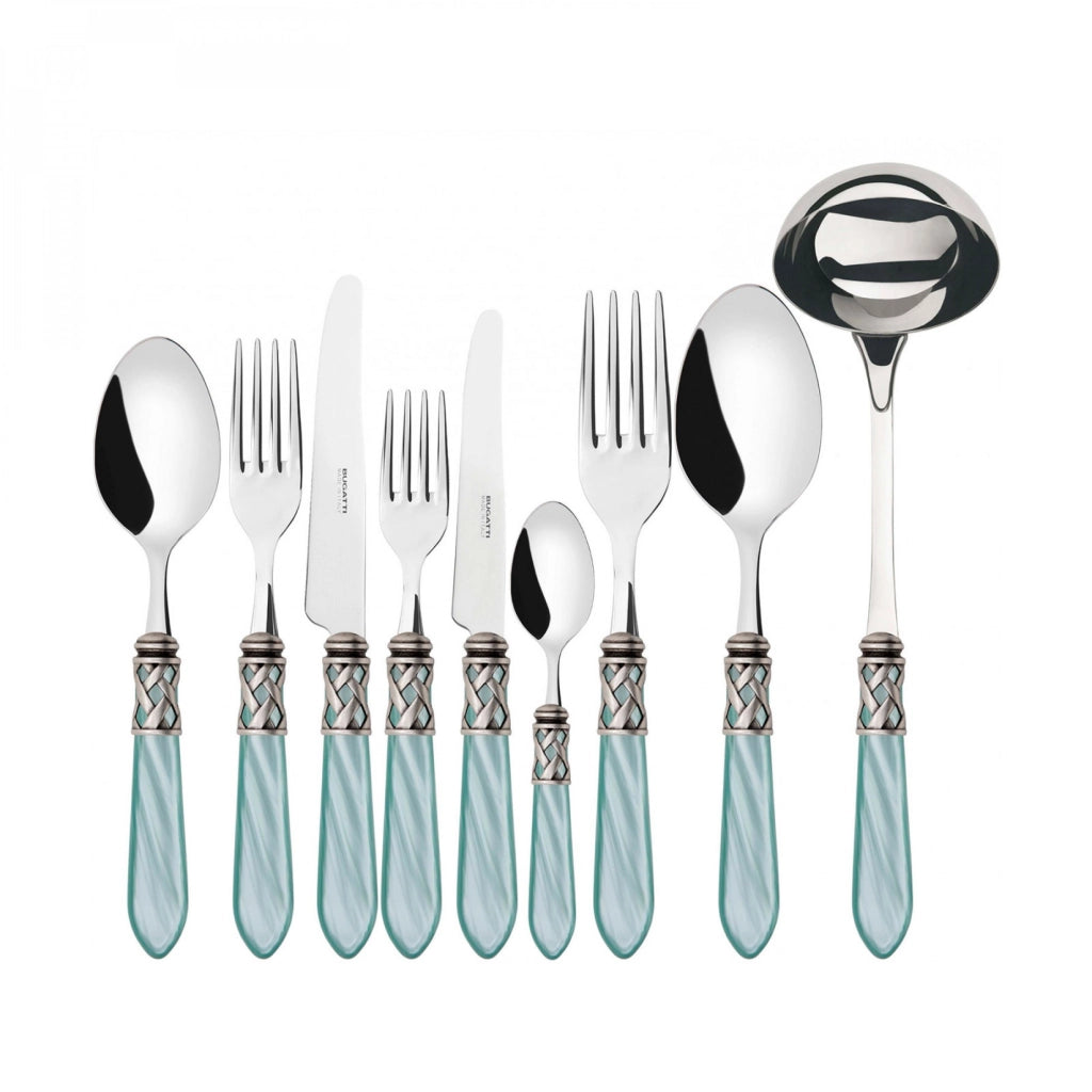 ALADDIN Ghiera Argento Anticato, Posate Set 75 pz, Scatola