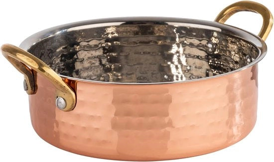 Piatto da servizio in acciaio inossidabile con finitura coperchio a rilievo diametro 16,0 cm 0,7 Litri