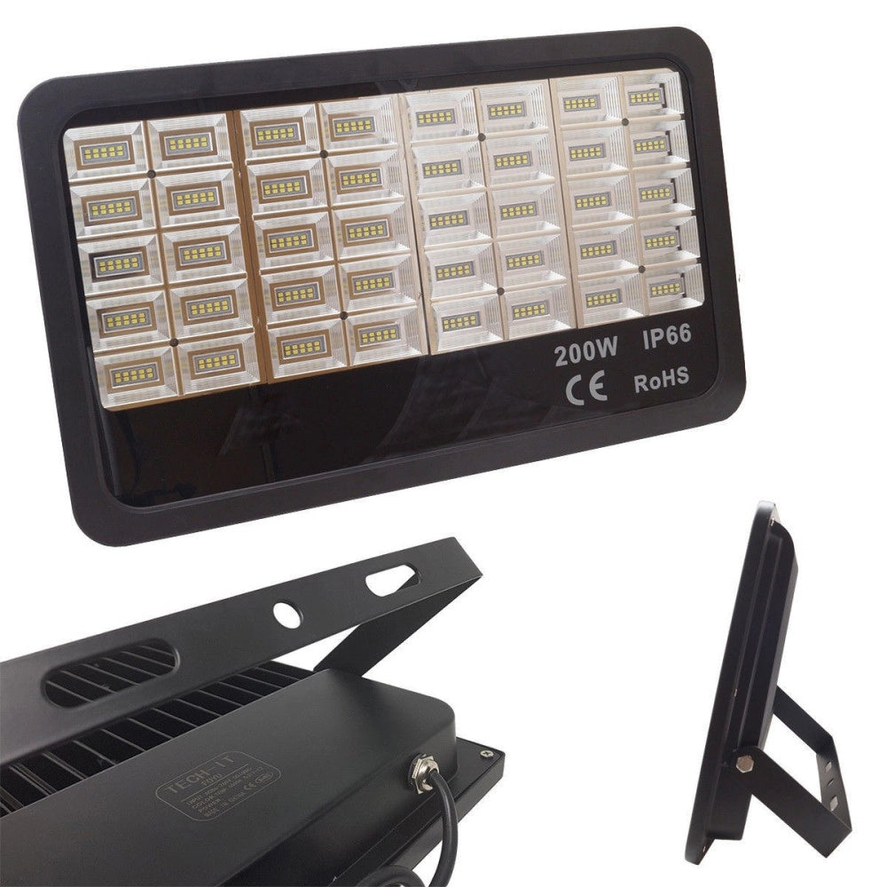 Trade Shop - Faro Faretto Slim Led Luce Bianca 200watt Ip66 200 Watt Led Smd -