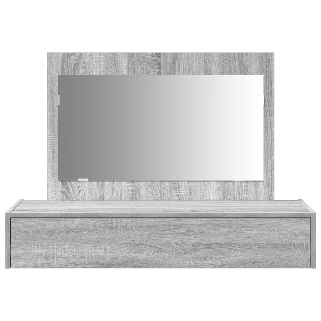 Tavolo da Toeletta Muro-Montato Grigio Sonoma 100x40x70 cm