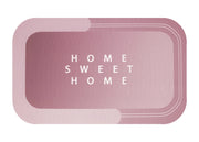 Tappeto Bagno Doccia Antiscivolo Assorbente Home Sweet Home - Home Sweet Home - Rosa