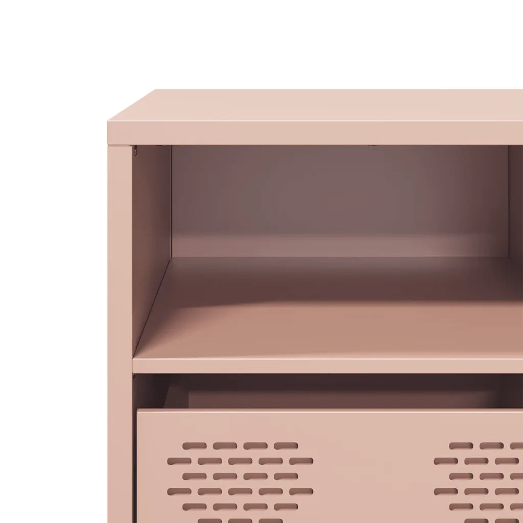 Mobile TV Rosa 135x39x43,5 cm in Acciaio Laminato a Freddo 851329