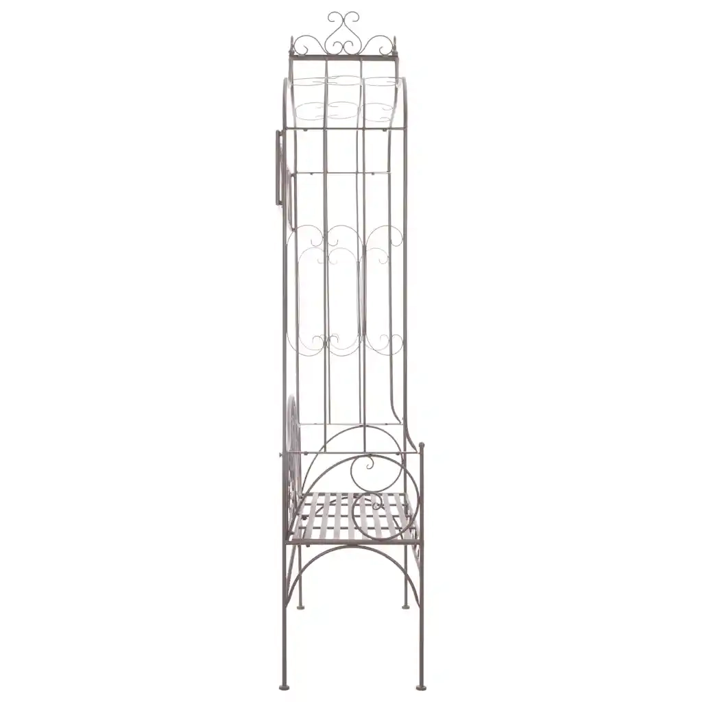 Panchina da Giardino | Panca da Giardino 122 cm in Ferro Marrone Anticato