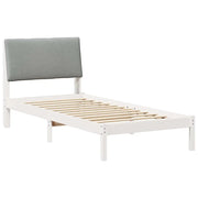 Letto singolo | Letto per adulti | Struttura del Letto Bianco e grigio chiaro 100 x 200 cm